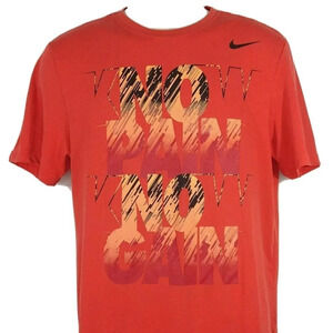 Nike Dri-Fit T-Shirt Shirt Men Size S Red kNOw Pain kNOw Gain Short Sleeve